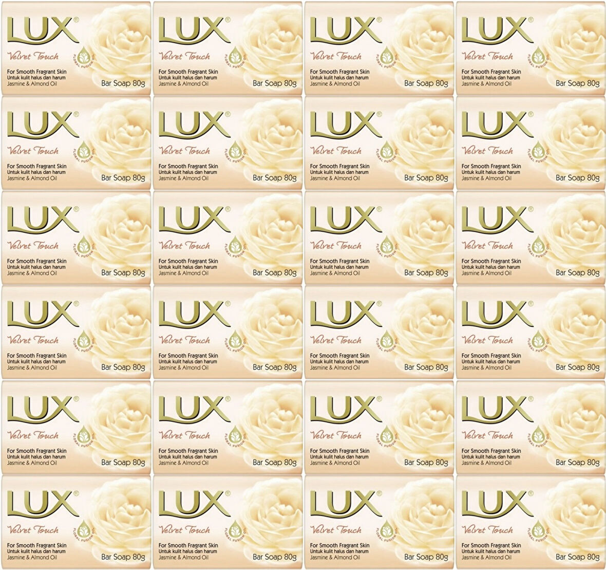 Lux Sabun 80GR Velvet Touch (Kadife Dokunuş) (24 Lü Set)