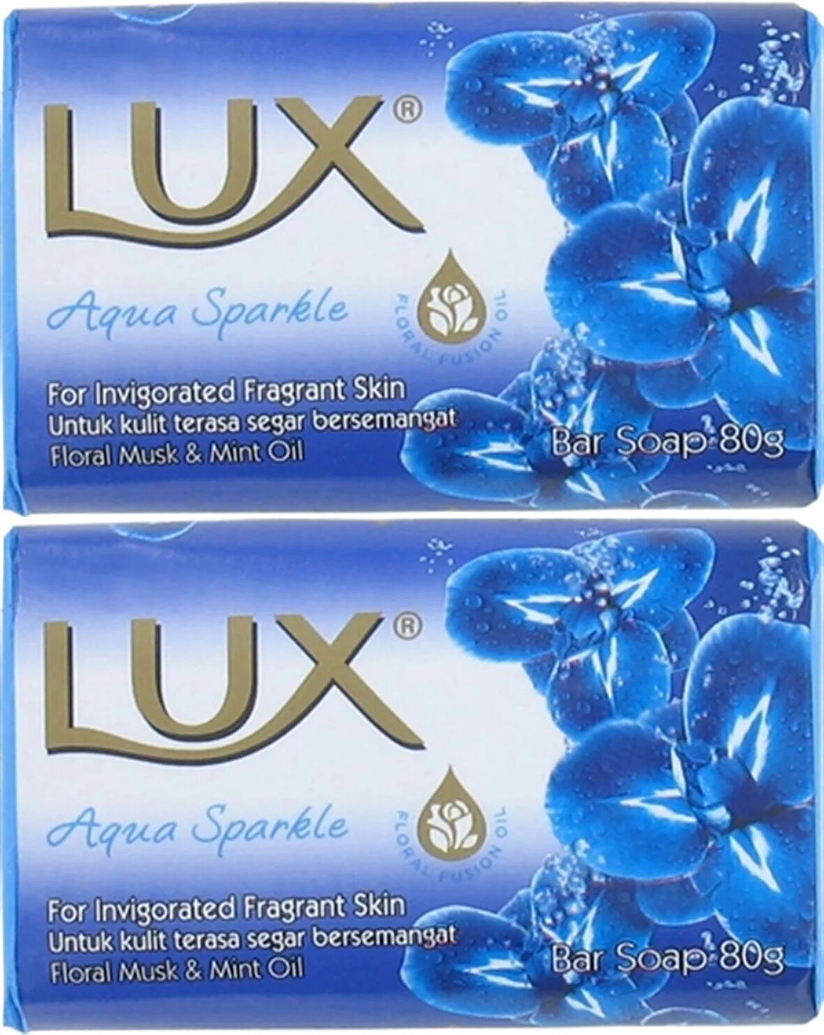 Lux Sabun 80GR Aqua Sparkle (Su Gibi Işıltı) (2 Li Set)