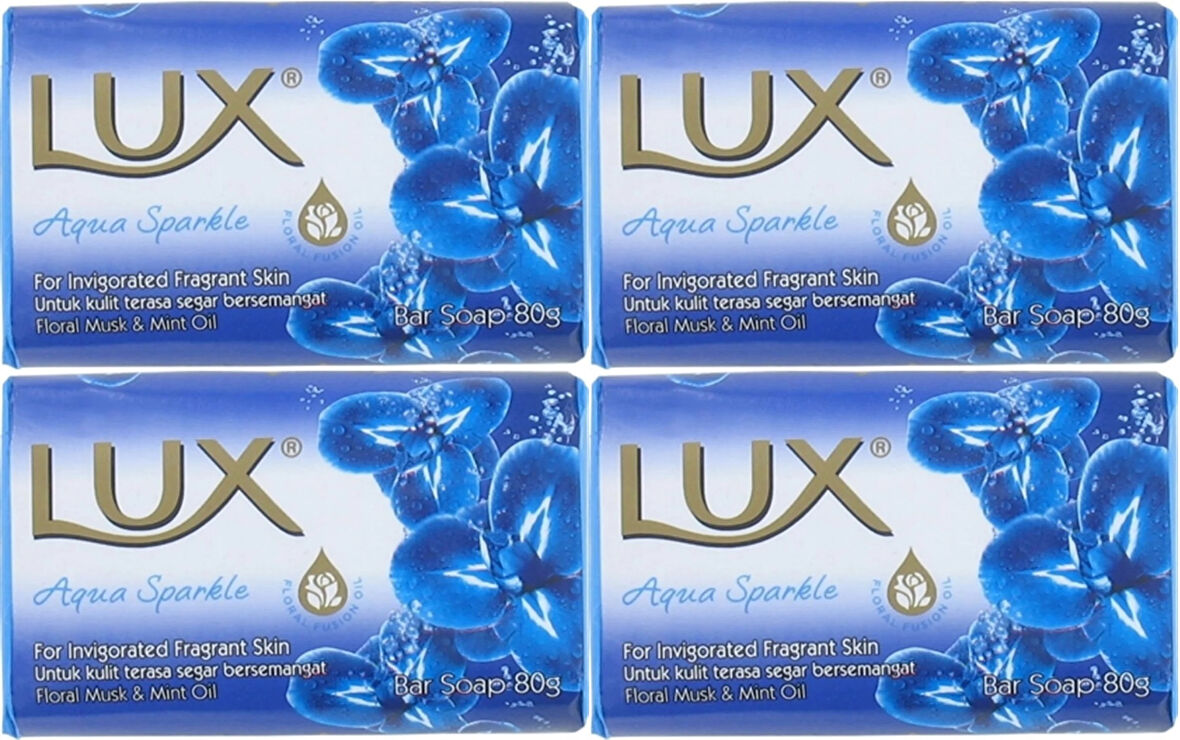Lux Sabun 80GR Aqua Sparkle (Su Gibi Işıltı) (4 Lü Set)