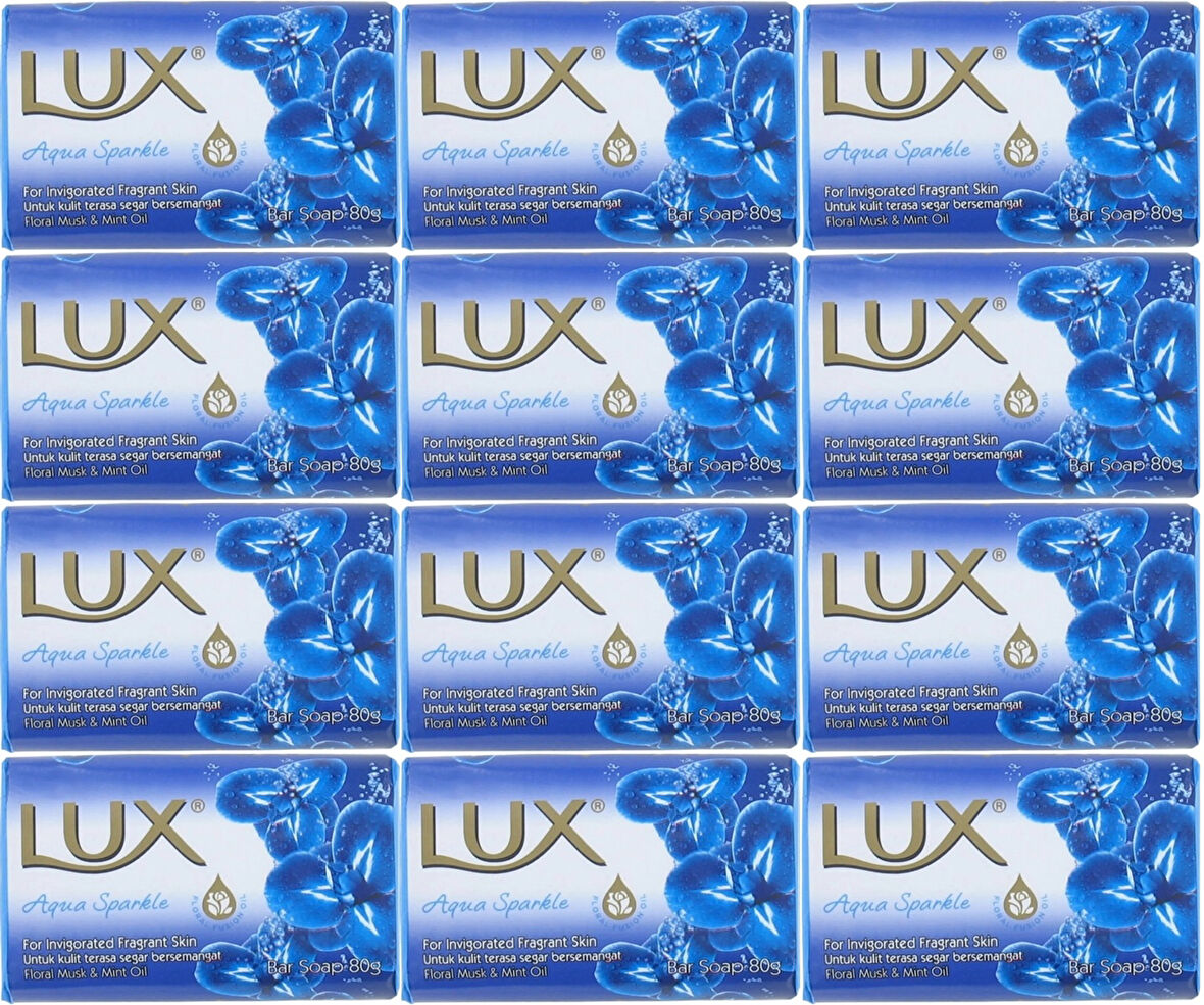 Lux Sabun 80GR Aqua Sparkle (Su Gibi Işıltı) (12 Li Set)