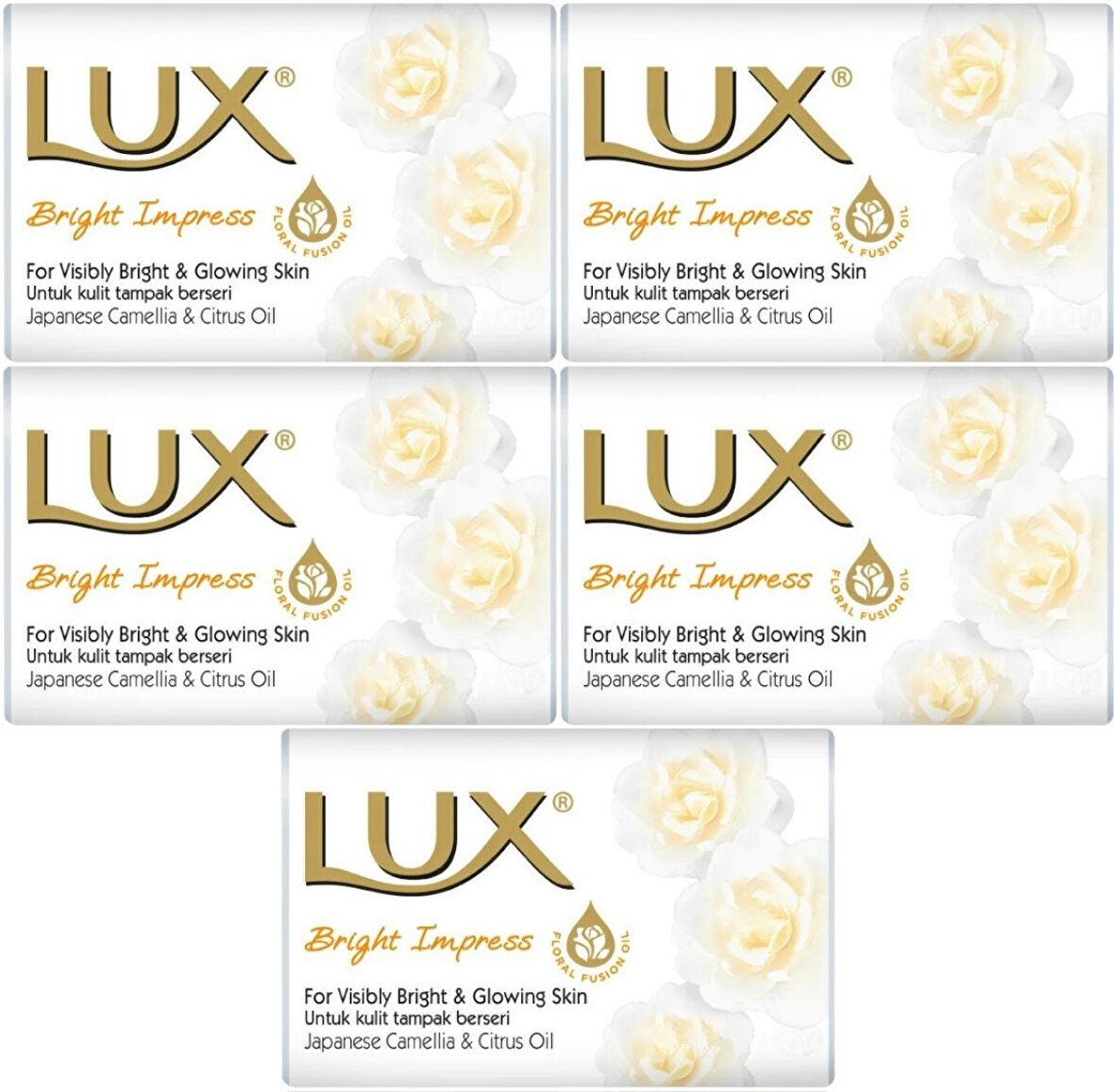 Lux Sabun 80GR Bright Impress (Etkileyici Parlaklık) (5 Li Set)