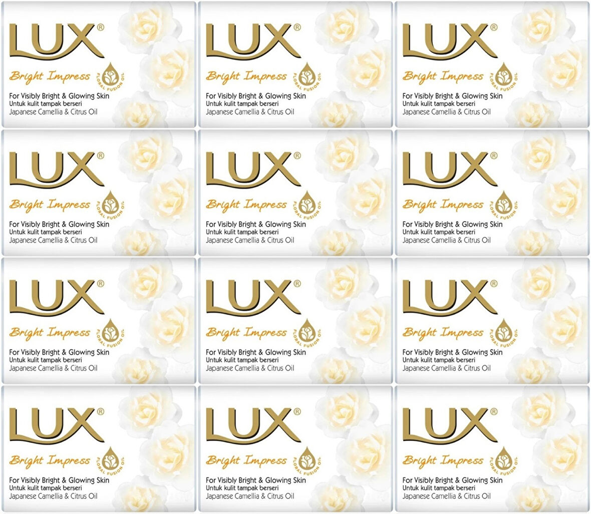 Lux Sabun 80GR Bright Impress (Etkileyici Parlaklık) (12 Li Set)