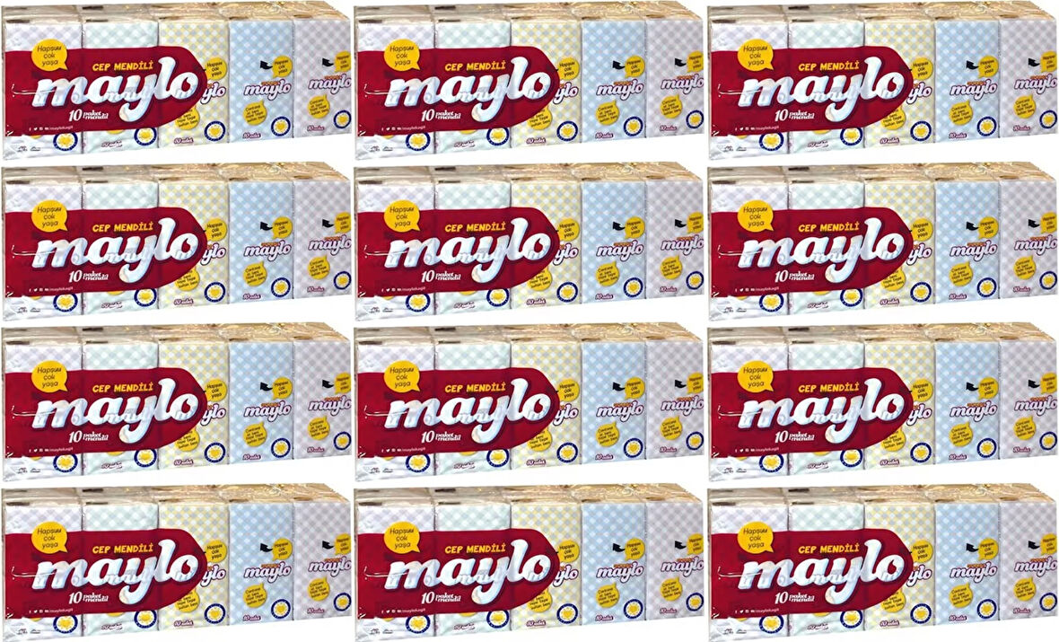 Maylo Cep Kağıt Mendil 120 Li Set (12PK*10)