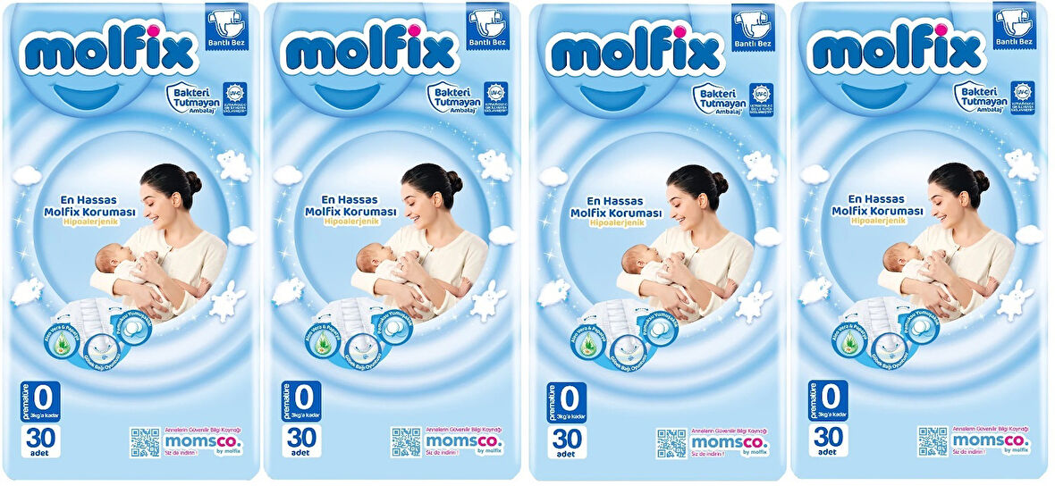 Molfix Bebek Bezi Ekonomik Beden:0 (0-3KG) Prematüre 120 Adet