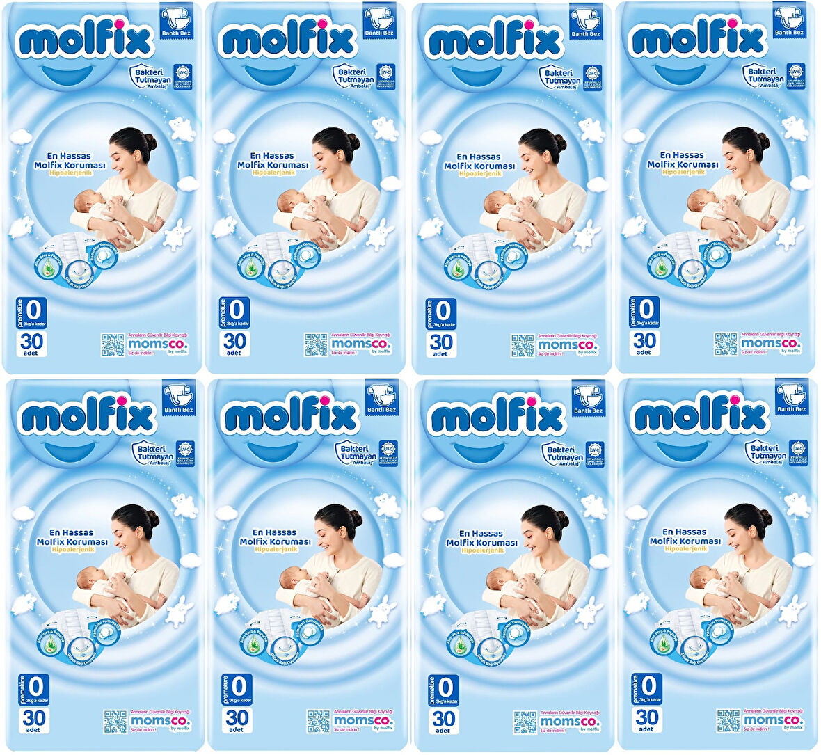 Molfix Bebek Bezi Ekonomik Beden:0 (0-3KG) Prematüre 240 Adet