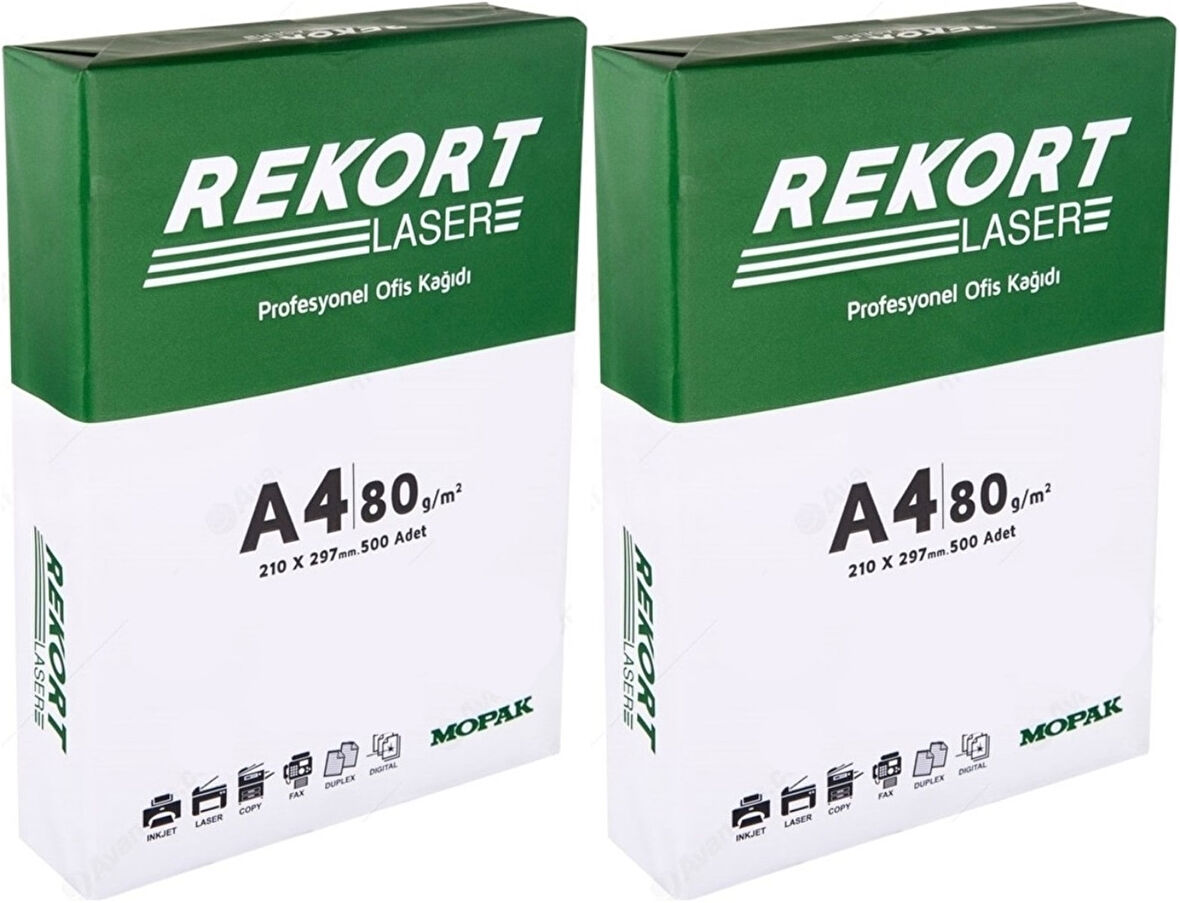 Mopak Rekort A4 80GR/M2 Fotokopi Kağıdı 1000 Adet (2PK*500)