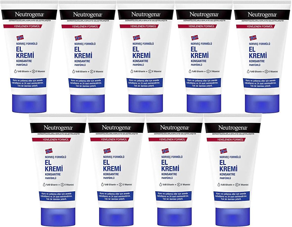 Neutrogena El Bakım Kremi 50ML Parfümlü (9 Lu Set)