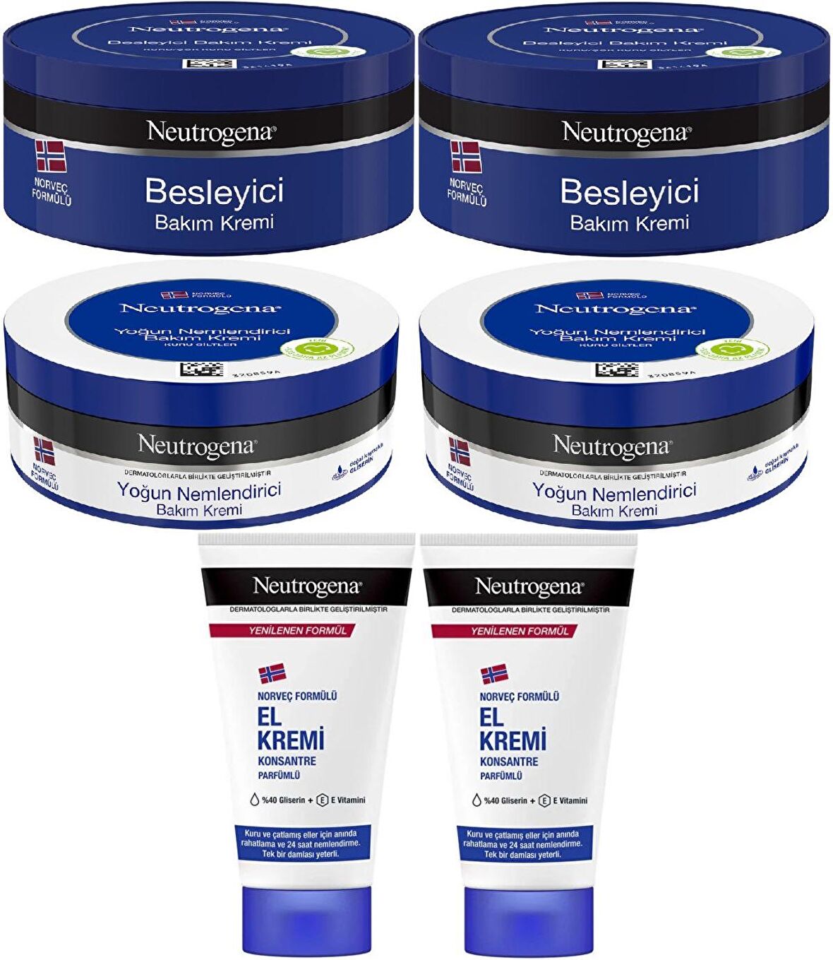 Neutrogena El Bakım Kremi 900ML Karma 6 Lı Set (Besleyici Bakım,Yoğun Bakım,Parfümlü)