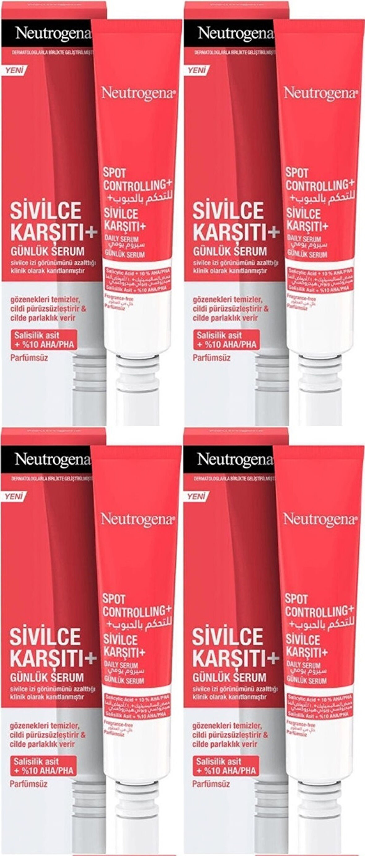 Neutrogena Spot Controlling Sivilce Karşıtı Serum 30ML (4 Lü Set)
