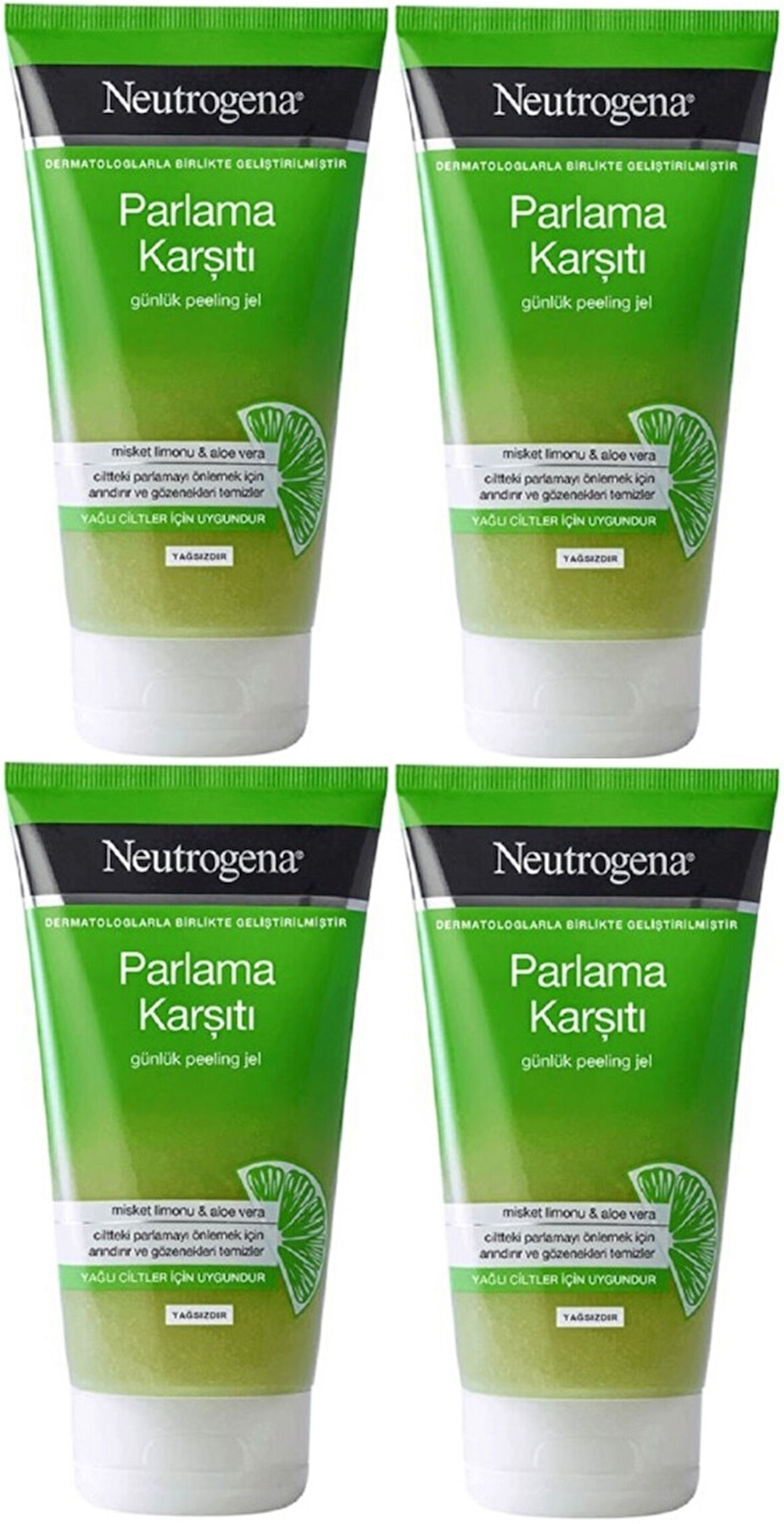 Neutrogena Parlama Karşıtı Yağsız Peeling Jel 150ML (4 Lü Set)