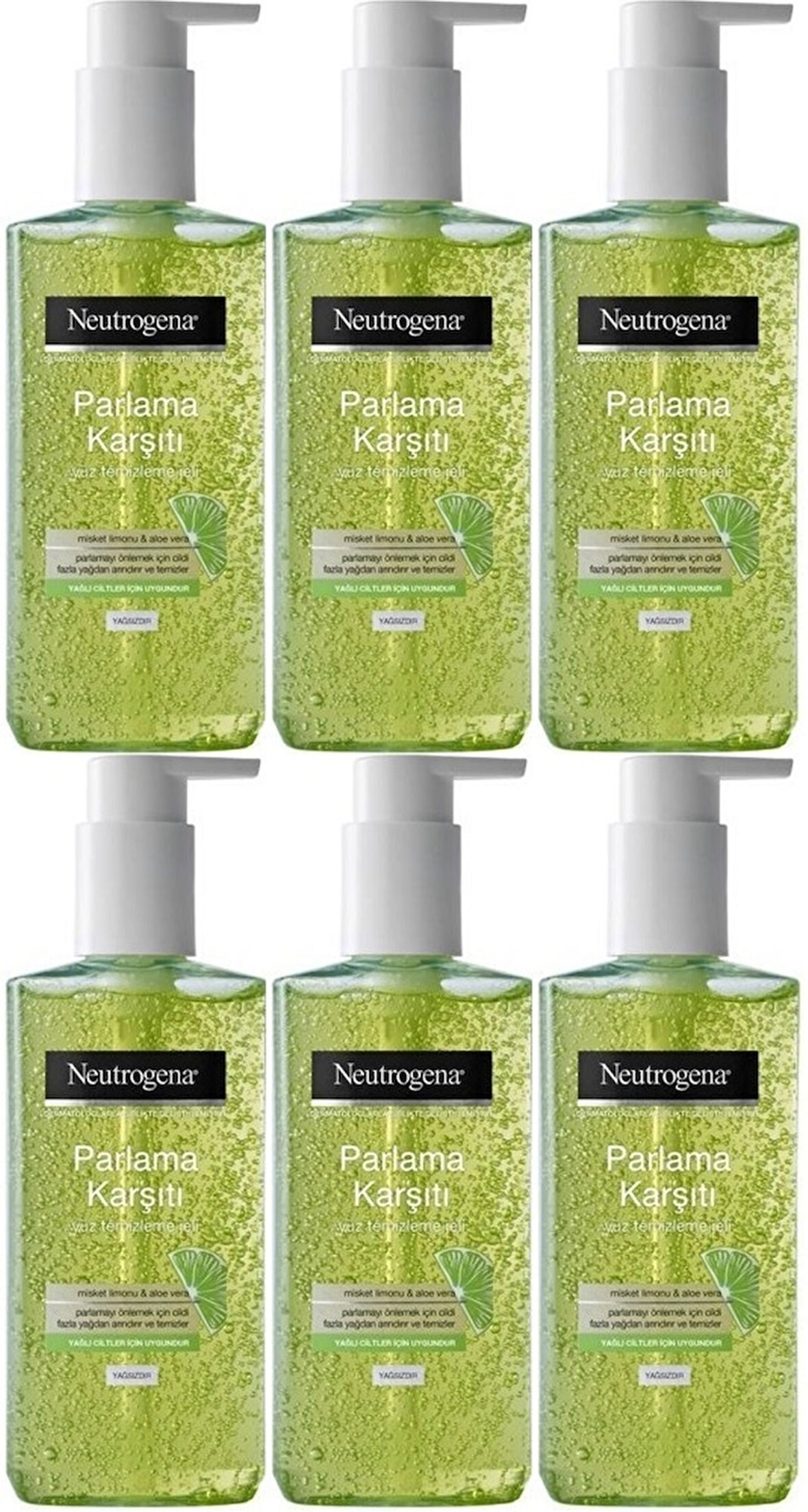 Neutrogena Visibly Clear Pore&Shine Temizleme Jeli 200ML (Parlama Karşıtı) (6 Lı Set)