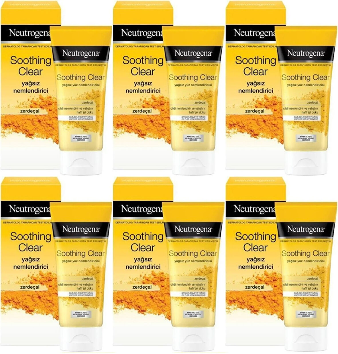Neutrogena Soothing Clear Yağsız Nemlendirici 75ML (6 Lı Set)