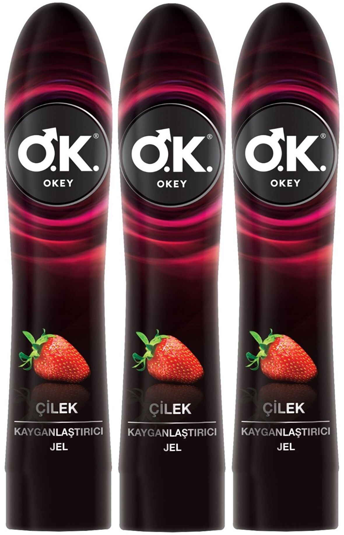 Okey Kayganlaştırıcı Jel 100ML Çilekli (3 Lü Set)