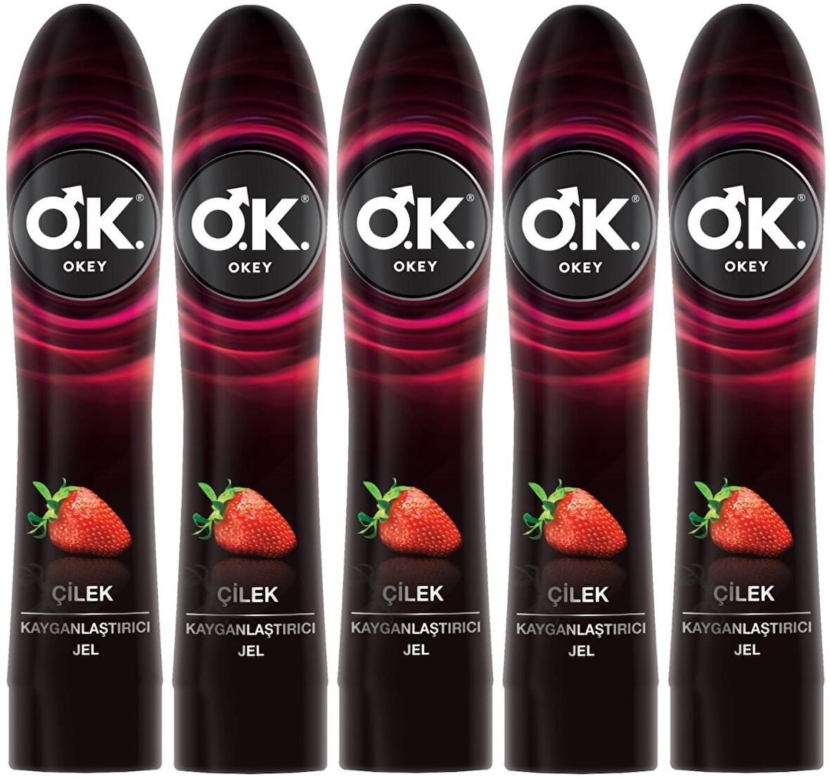 Okey Kayganlaştırıcı Jel 100ML Çilekli (5 Li Set)