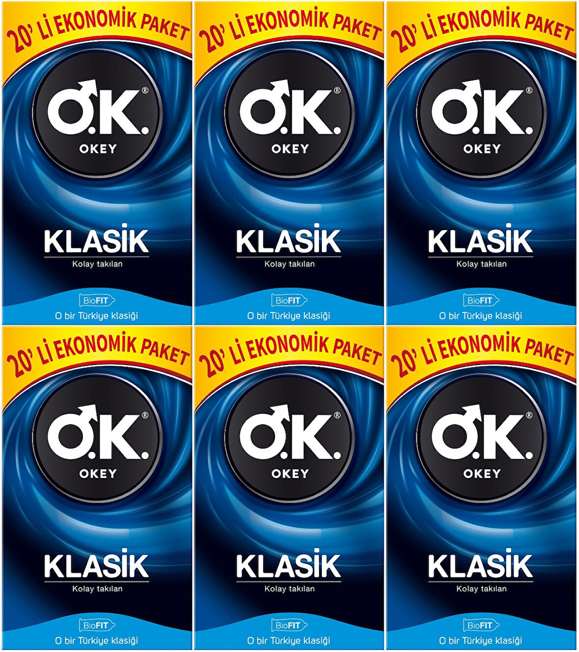 Okey Prezervatif 120 Adet Klasik Ekonomik Pk (6 Lı Set)