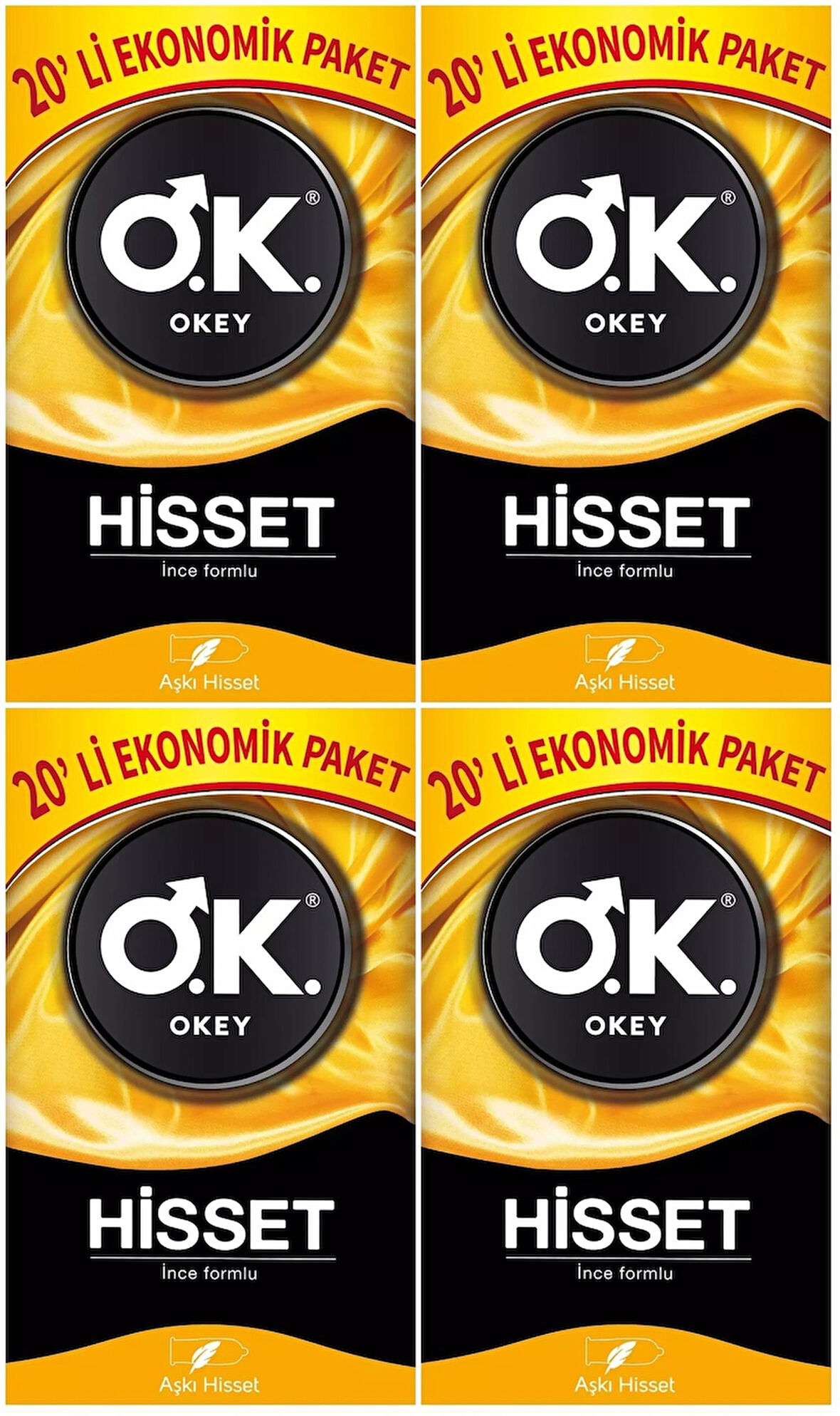 Okey Prezervatif 80 Adet Hisset Ekonomik Pk (4PK*20)