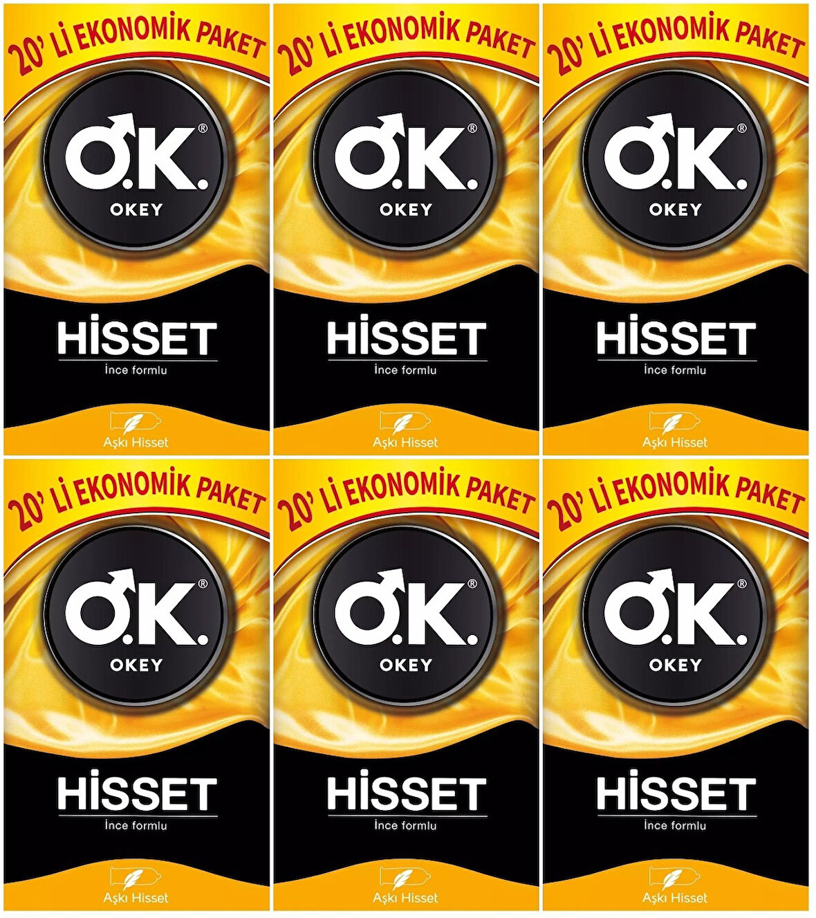 Okey Prezervatif 120 Adet Hisset Ekonomik Pk (6PK*20)