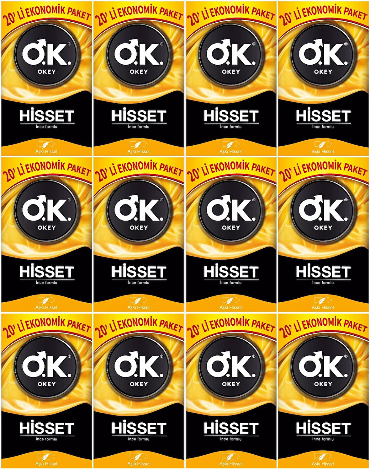 Okey Prezervatif 240 Adet Hisset Ekonomik Pk (12PK*20)