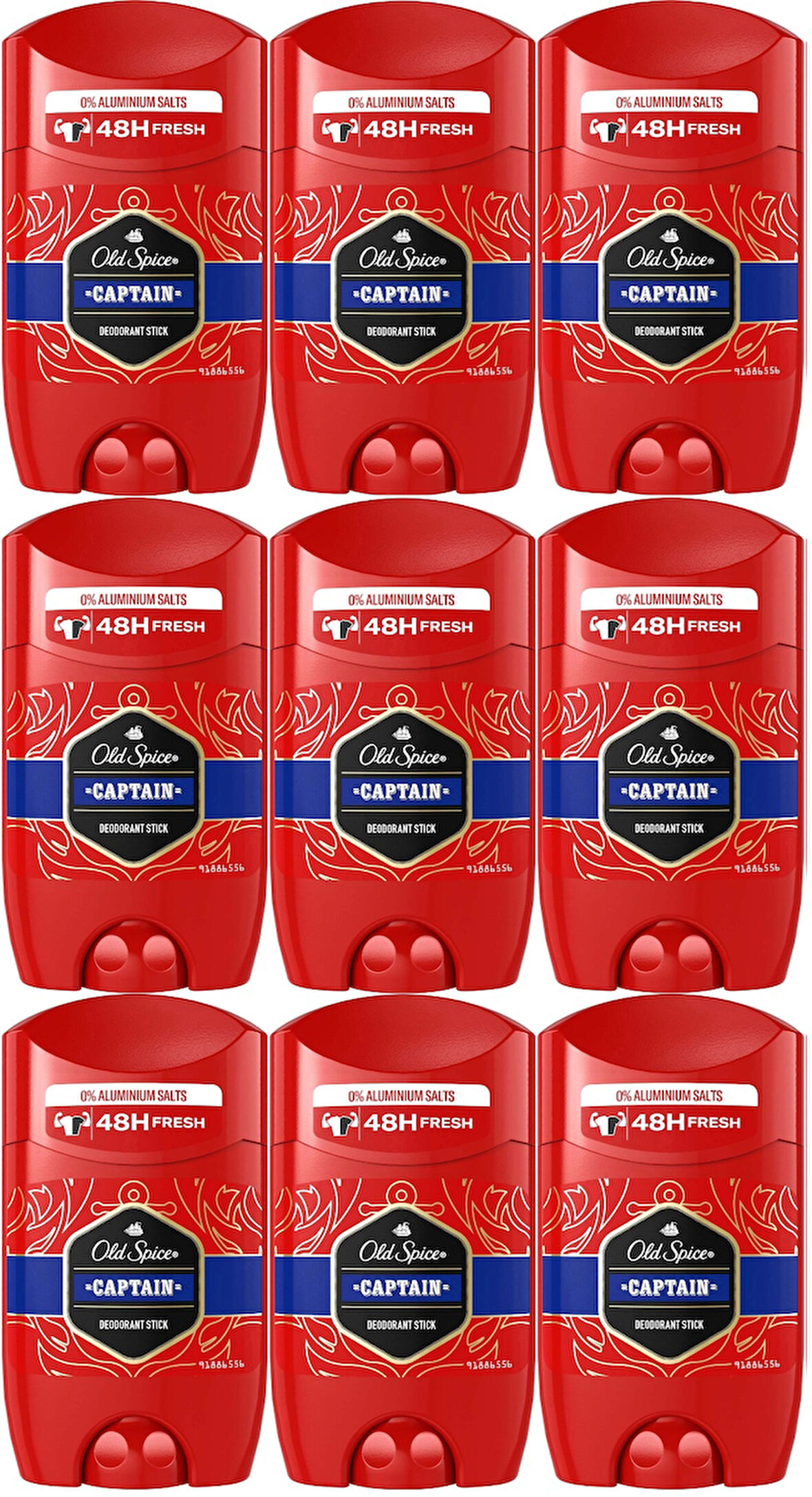 Old Spice Captain Stick Roll-On Men/Erkek Deodorant 50ML (9 Lu Set)