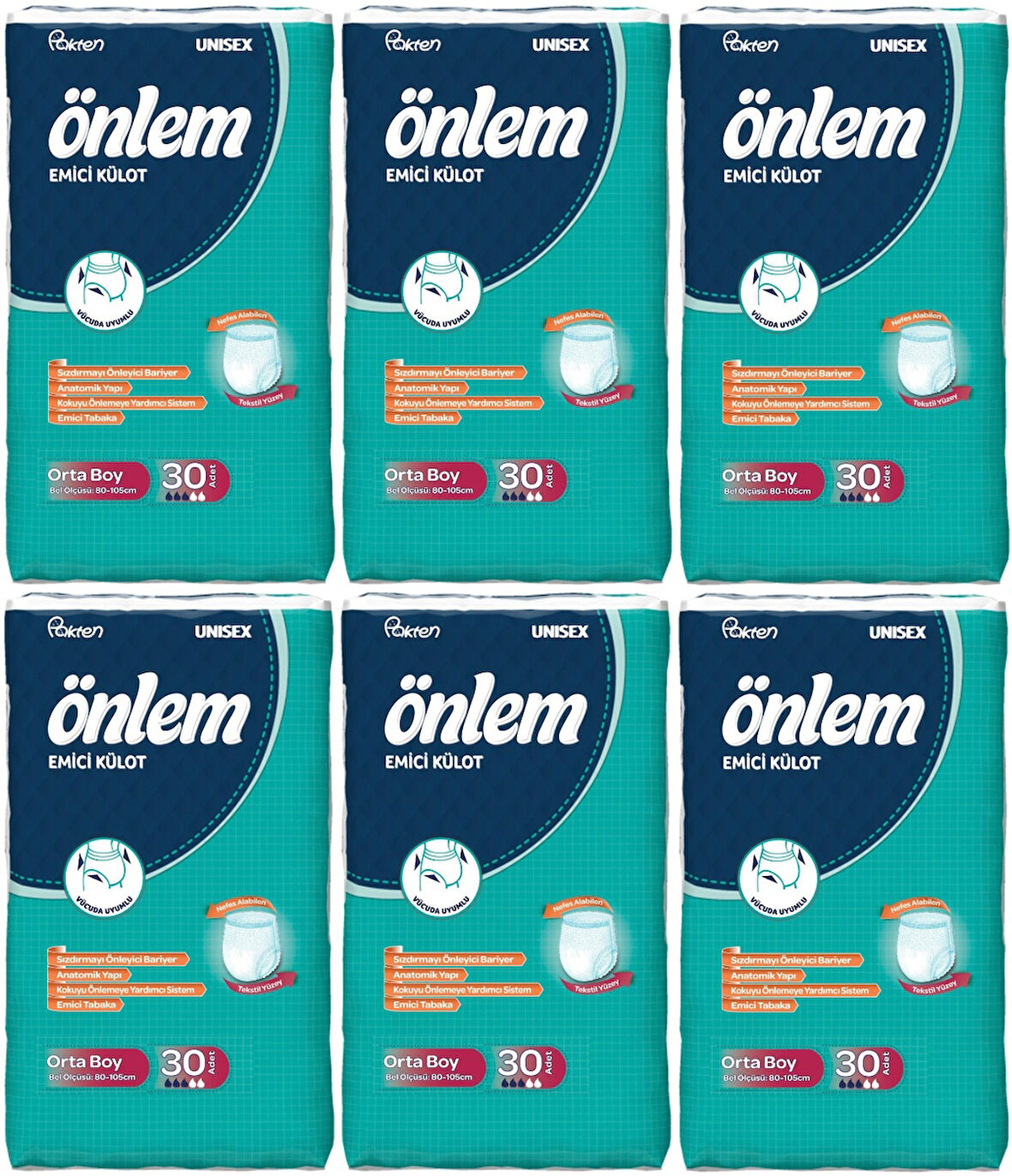 Önlem Emici Külot Hasta Bezi Medium Orta 180 Adet