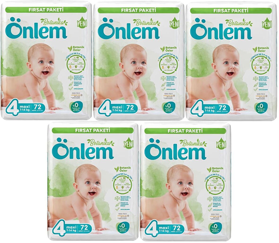 Önlem Bebek Bezi Botanika Beden:4 (4-9KG) Maxi 360 Adet Mega Fırsat Pk