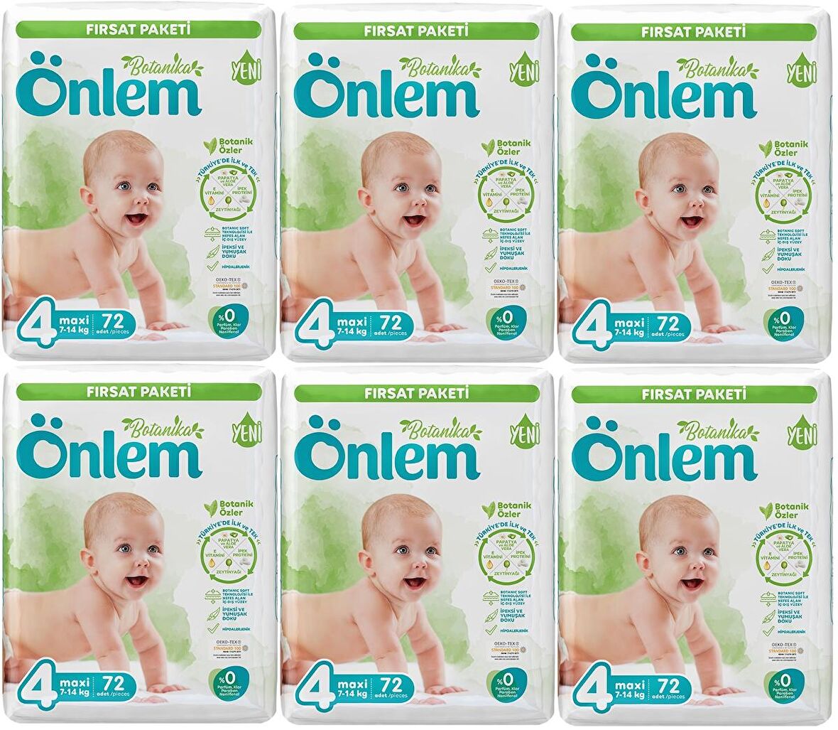 Önlem Bebek Bezi Botanika Beden:4 (4-9KG) Maxi 432 Adet Ekstra Fırsat Pk