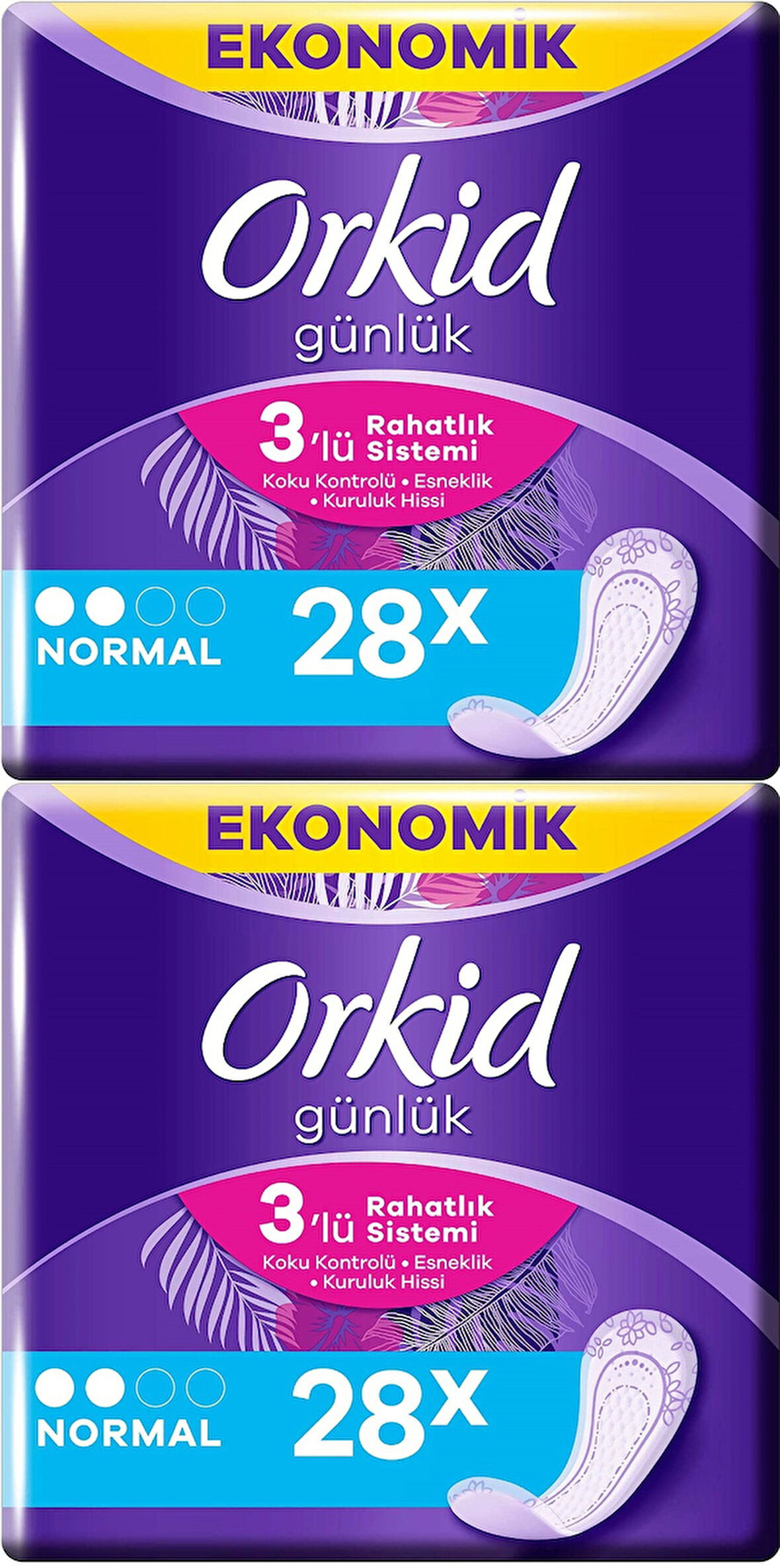 Orkid Günlük Ped Günlük Koruma Normal 56 Adet Ekonomik Paket (Tekli Paketlerde) (2PK*28)