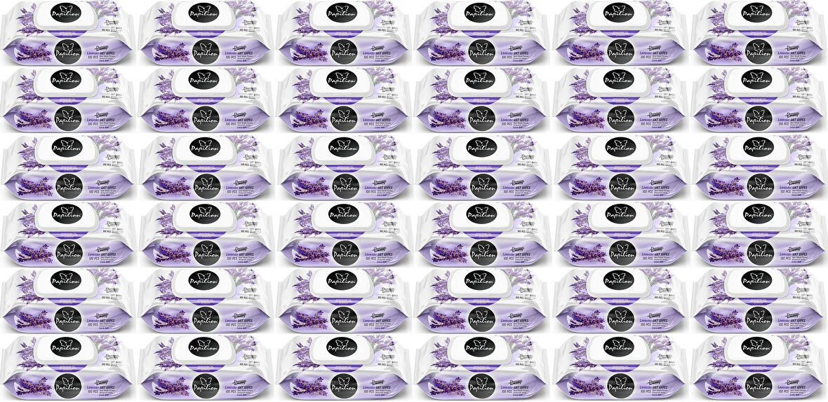 Papilion Islak Havlu Mendil 100 Yaprak Lavanta (36 Lı Set) 3600 Yaprak