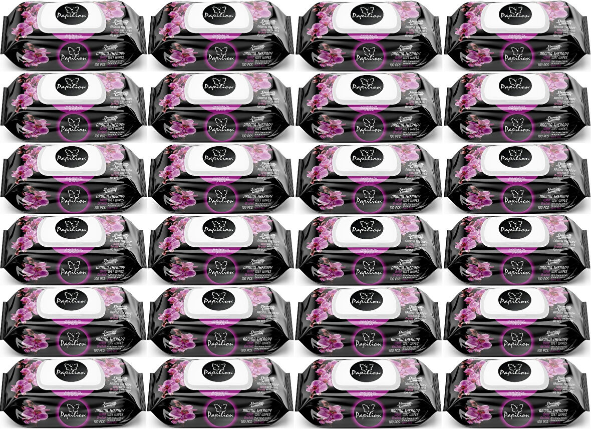 Papilion Islak Havlu Mendil 100 Yaprak Aroma Terapi (24 Lü Set) 2400 Yaprak