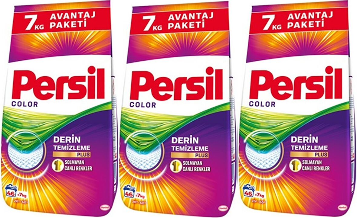 Persil Matik Toz Çamaşır Deterjanı 21KG Color/Renkli (138 Yıkama) (3PK*7KG)