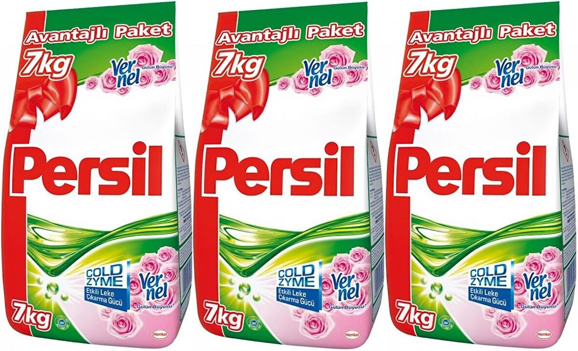 Persil Matik Toz Çamaşır Deterjanı 7+7+7:21KG Gülün Büyüsü Renkli Beyaz+Color/Renkli (138 Yıkama)