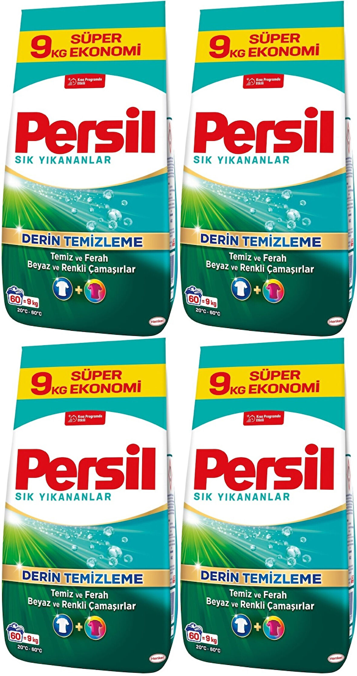 Persil Matik Toz Çamaşır Deterjanı 36KG Sık Yıkananlar Beyaz ve Renkliler İçin (4PK*9KG)(240 Yıkama)