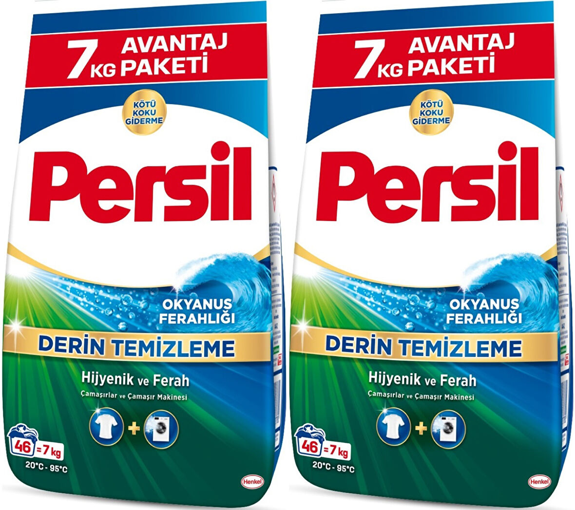 Persil Matik Toz Çamaşır Deterjanı 14KG Derin Temizleme Beyazlar İçin (2PK*7KG) (92 Yıkama)