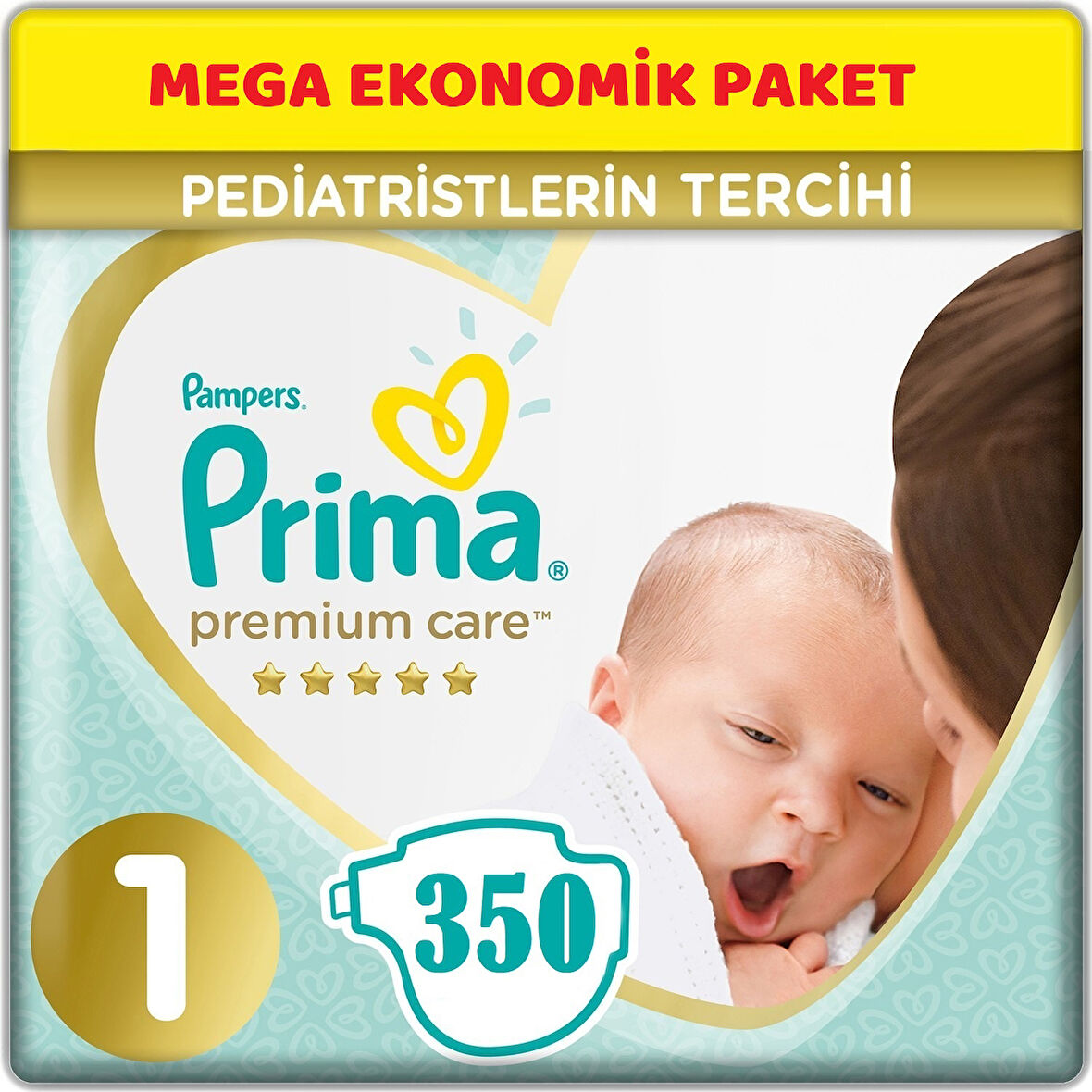 Prima Premium Care Bebek Bezi Beden:1 (2-5Kg) Yeni Doğan 350 Adet Mega Ekonomik Pk