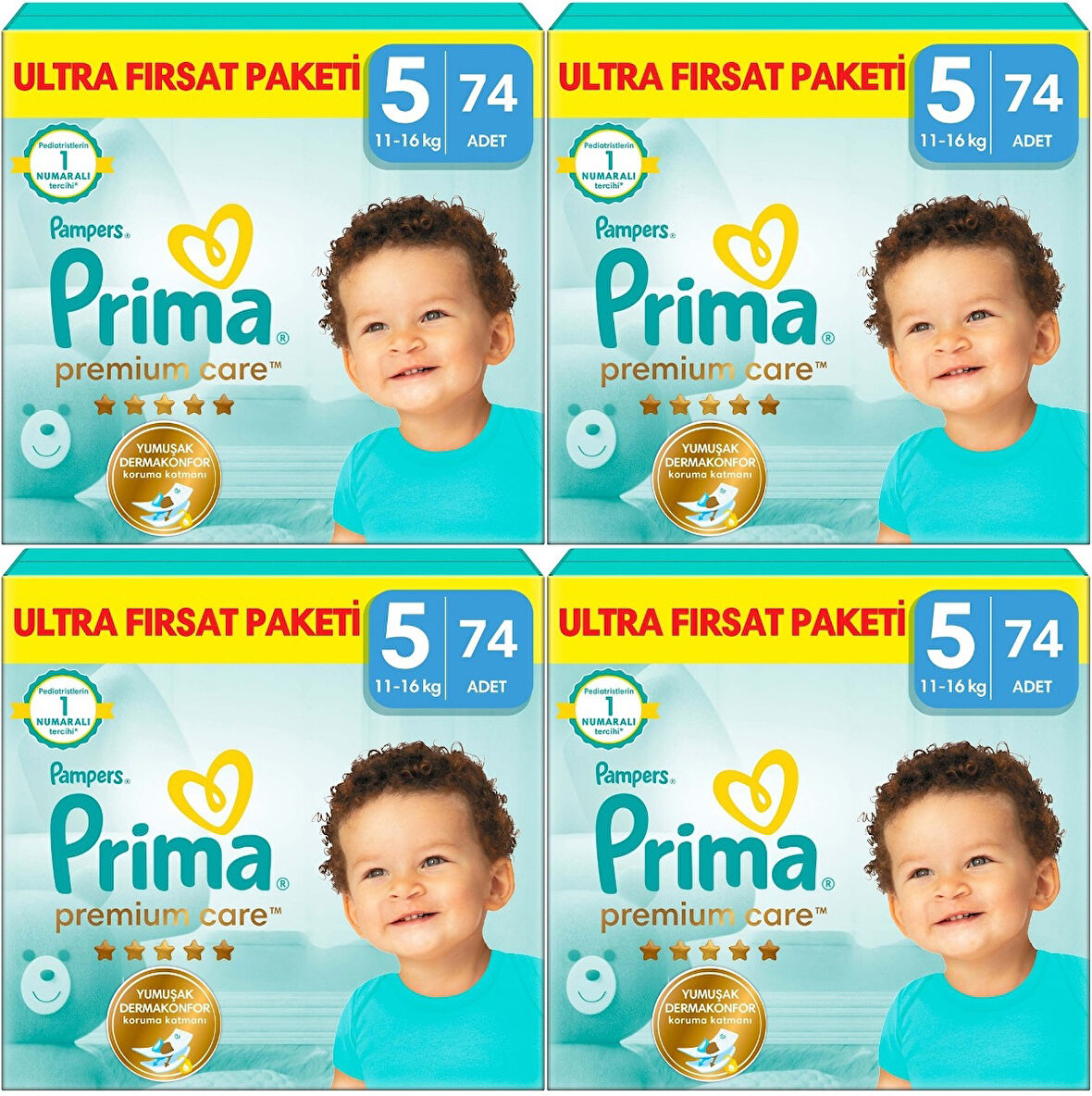 Prima Premium Care Bebek Bezi Beden:5 (11-16) Junior 296 Adet Ultra Fırsat Pk