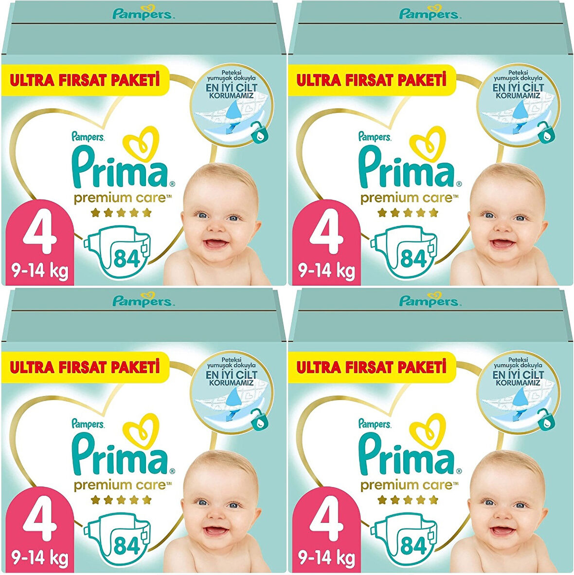Prima Premium Care Bebek Bezi Beden:4 (9-14) Maxi 336 Adet Ultra Fırsat Pk