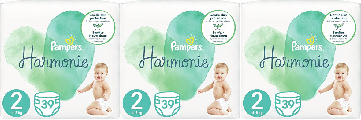 Prima Pampers Harmonie Bebek Bezi Beden:2 (4-8KG) Mini 117 Adet Aylık Ultra Fırsat Pk
