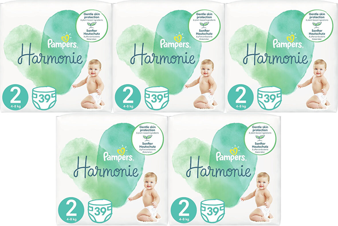 Prima Pampers Harmonie Bebek Bezi Beden:2 (4-8KG) Mini 195 Adet Mega Ultra Fırsat Pk