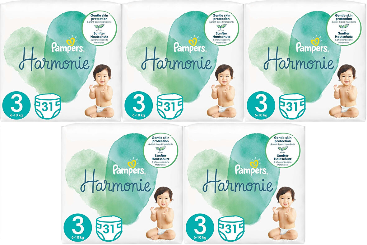 Prima Pampers Harmonie Bebek Bezi Beden:3 (6-10KG) Midi 155 Adet Mega Ultra Fırsat Pk