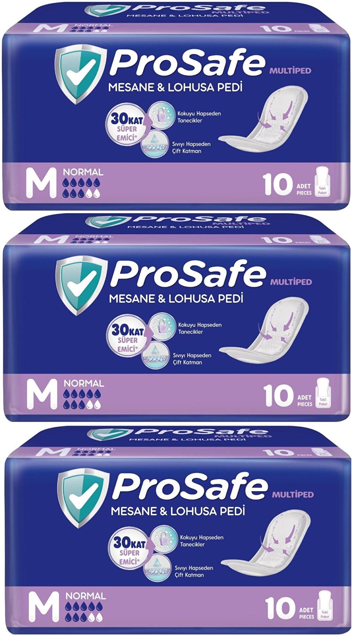 Prosafe Mesane & Lohusa Pedi  M-Orta Normal 30 Adet (3PK*10)