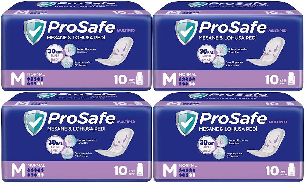 Prosafe Mesane & Lohusa Pedi  M-Orta Normal 40 Adet (4PK*10)