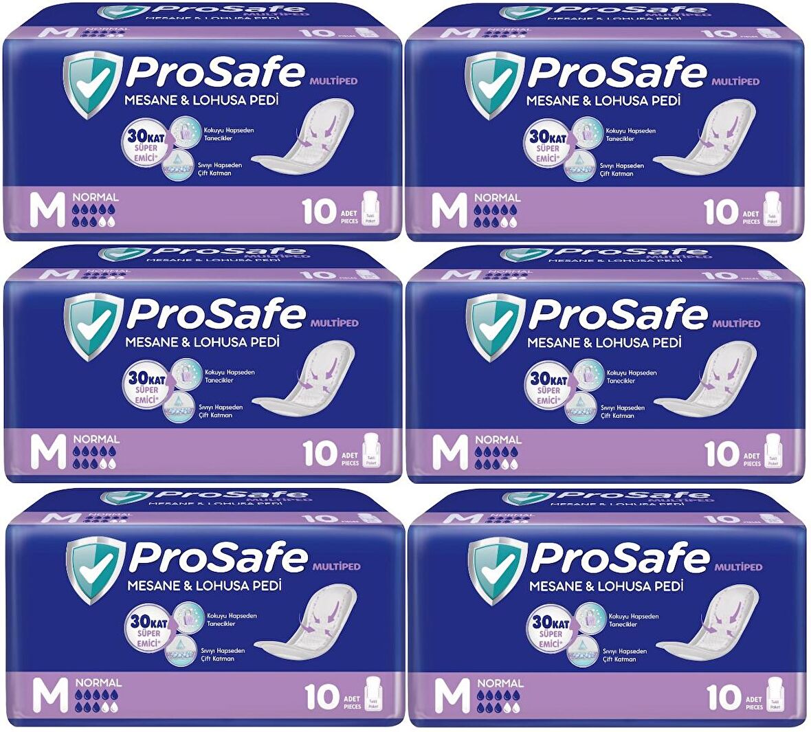 Prosafe Mesane & Lohusa Pedi  M-Orta Normal 60 Adet (6PK*10)