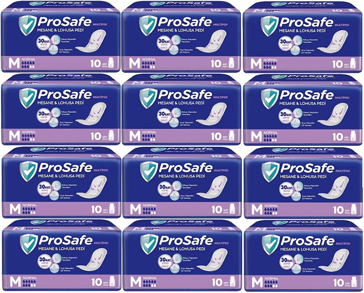 Prosafe Mesane & Lohusa Pedi  M-Orta Normal 120 Adet (12PK*10)