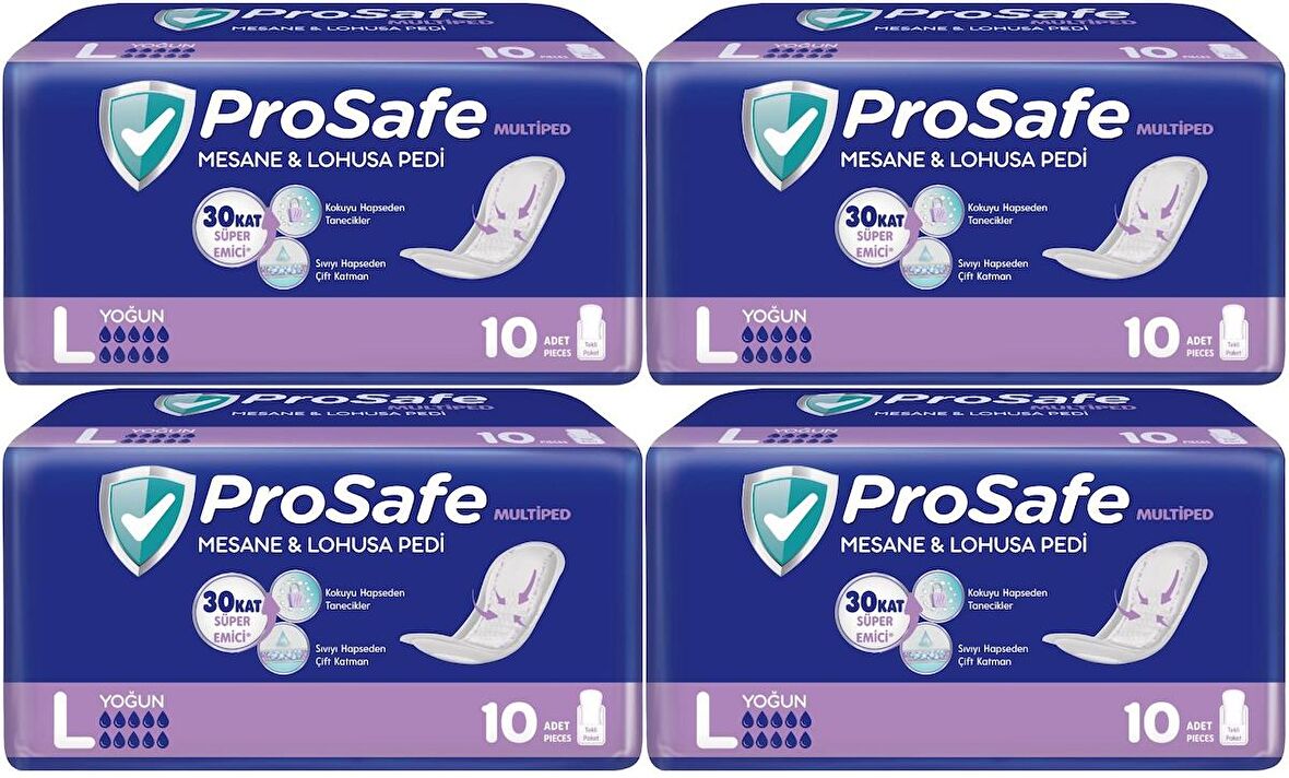 Prosafe Mesane & Lohusa Pedi  L-Büyük Yoğun 40 Adet (4PK*10)