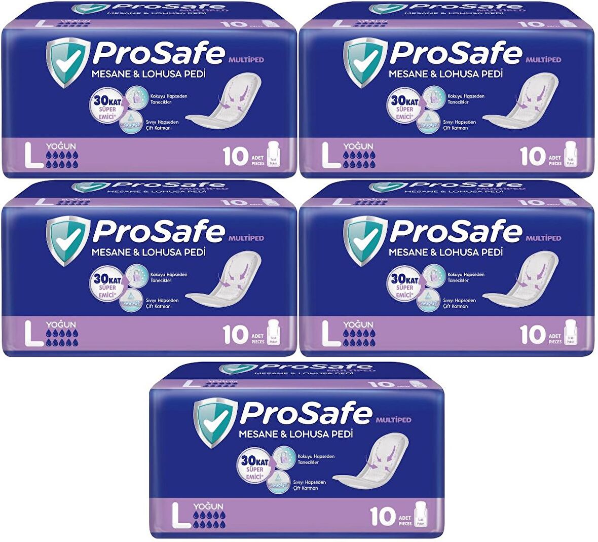 Prosafe Mesane & Lohusa Pedi  L-Büyük Yoğun 50 Adet (5PK*10)