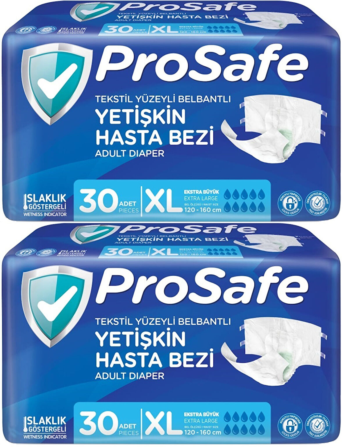 Prosafe Hasta Bezi Yetişkin Bel Bantlı Tekstil Yüzey XL-Extra Large Boy 60 Adet (2PK*30)