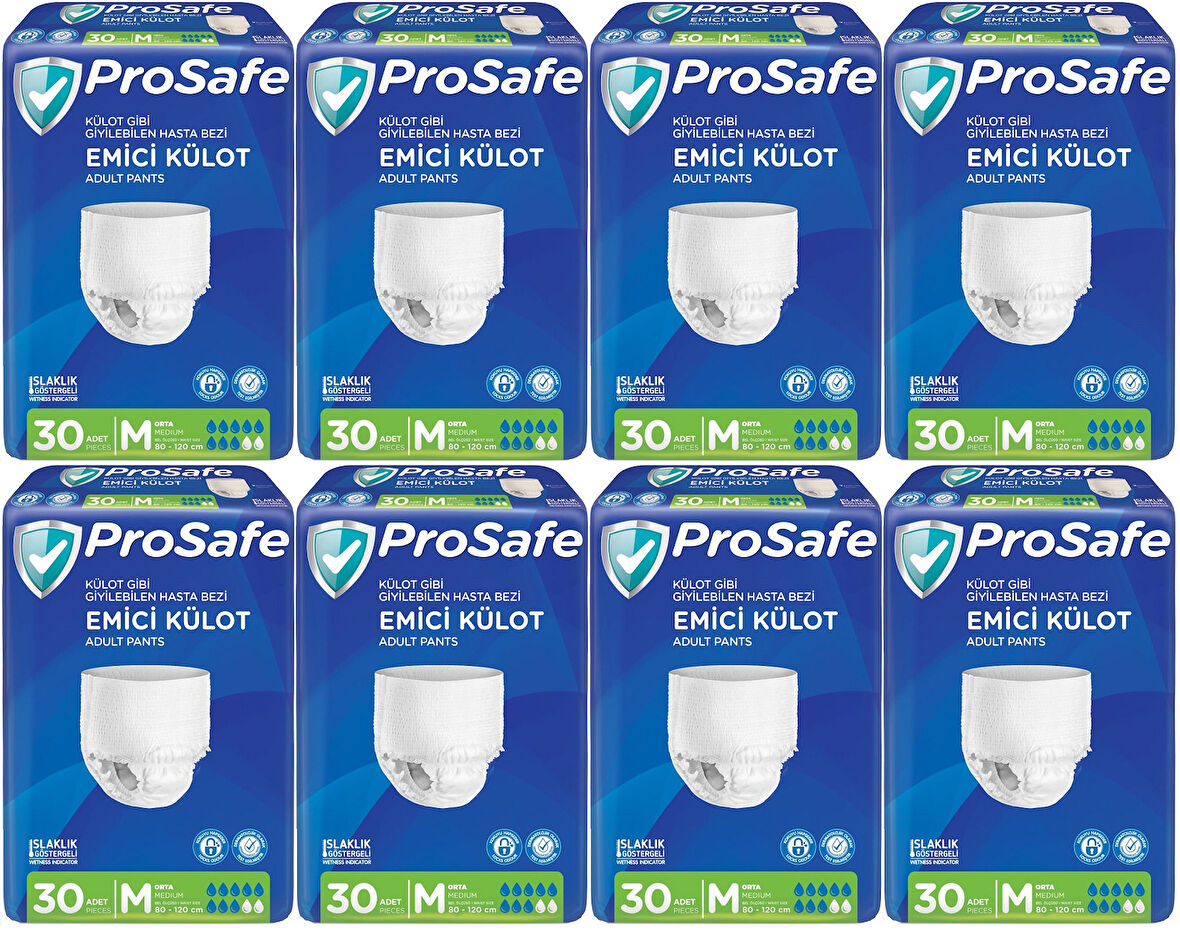 Prosafe Emici Külot Hasta Bezi Orta-Medium 240 Adet (8PK*30)