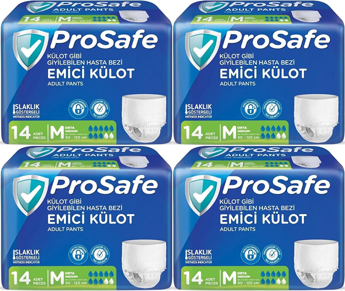 Prosafe Emici Külot Hasta Bezi M - Orta - Medium 56 Adet (4PK*14)