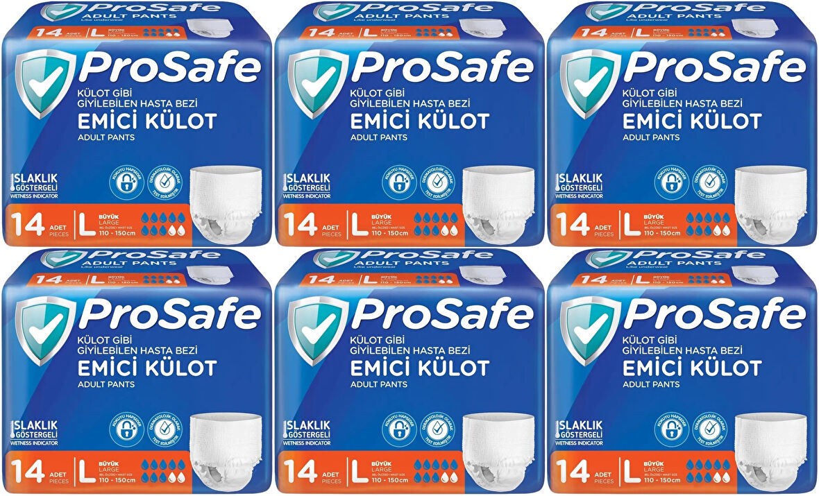 Prosafe Emici Külot Hasta Bezi L - Büyük - Large 84 Adet (6PK*14)