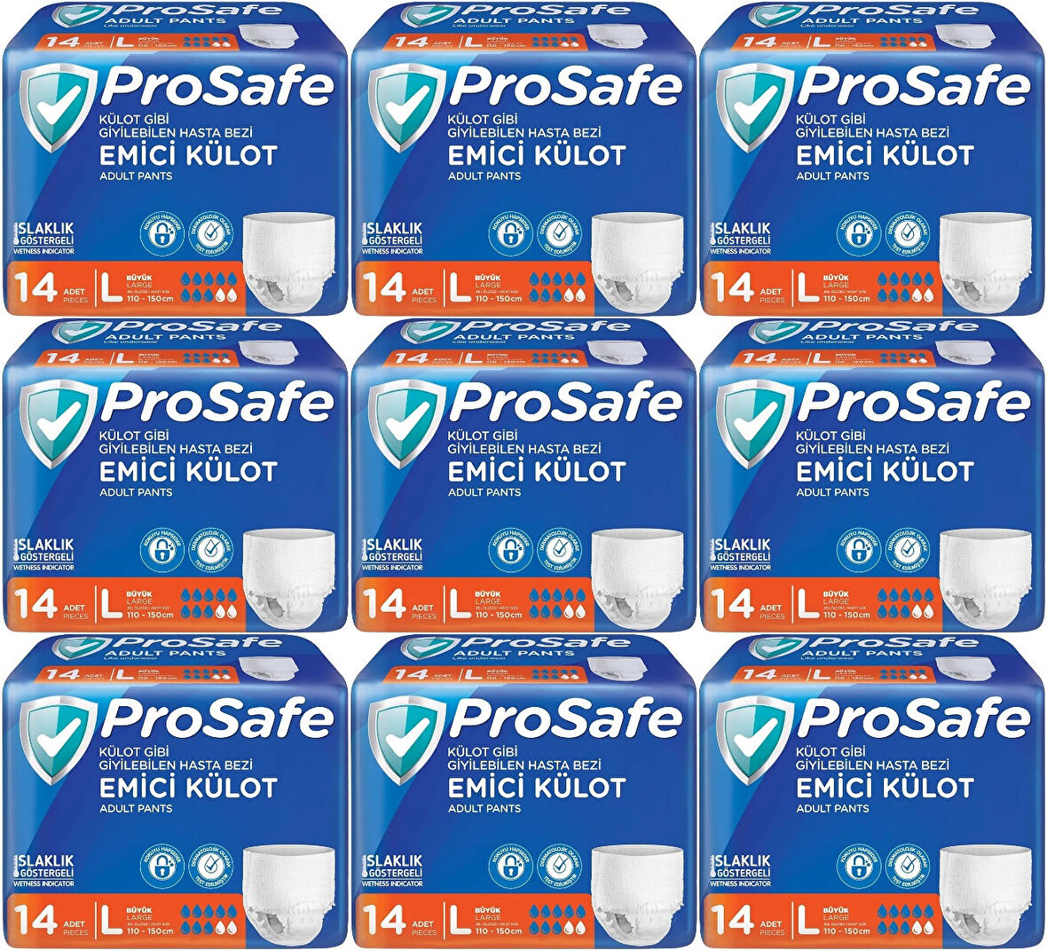 Prosafe Emici Külot Hasta Bezi L - Büyük - Large 126 Adet (9PK*14)